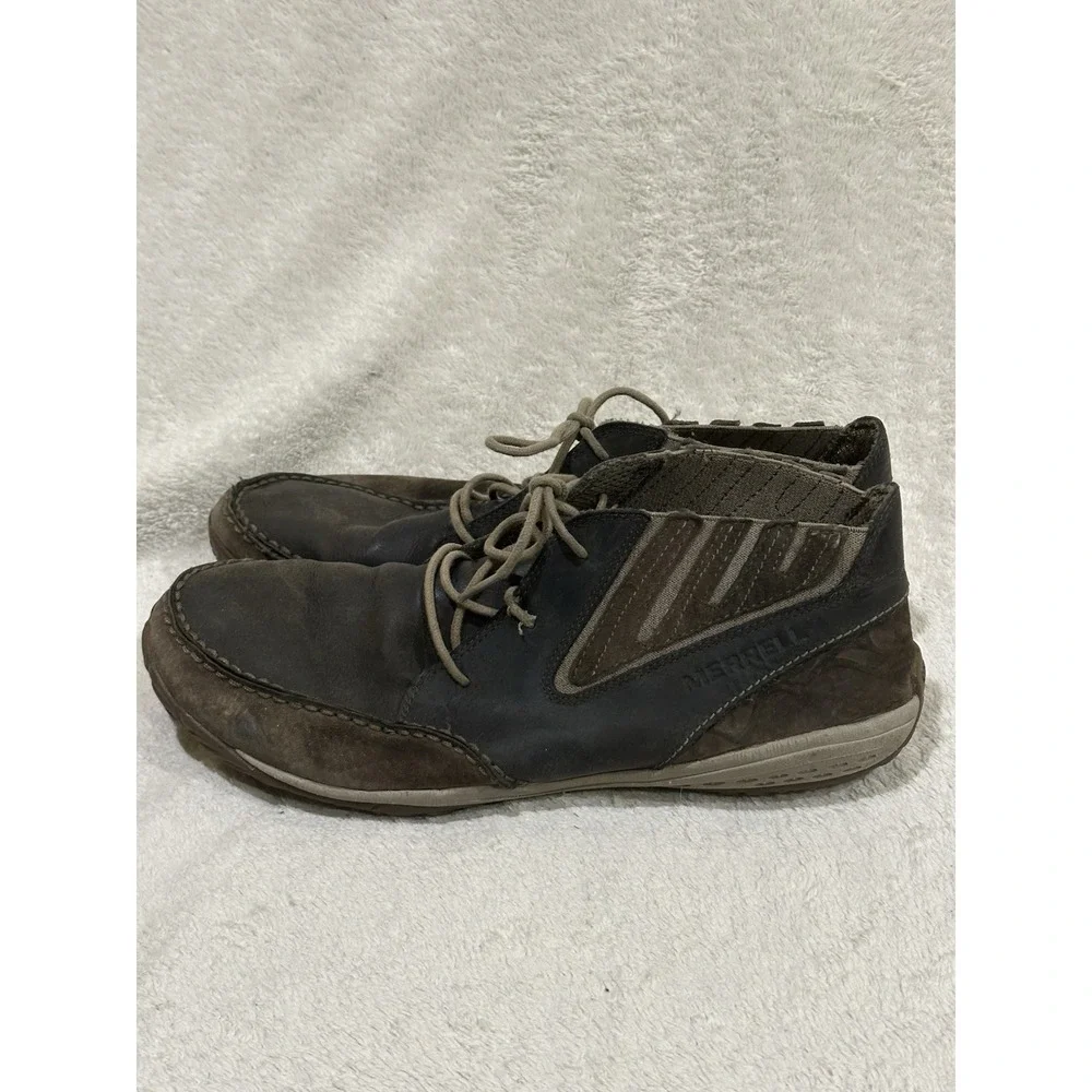 Merrell Vibram Barefoot Chukka Boots Size 13‎ Orbit Glove Leather Shoes Brown